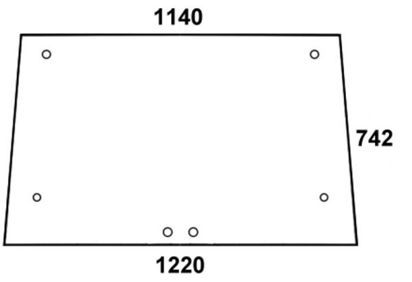 Heckscheibe passend für Renault, Claas Traktor / Schlepper