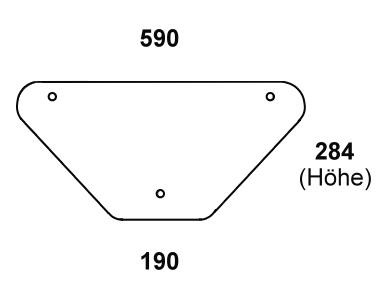 Heckscheibe unten für Case/Steyr (3224315R1)