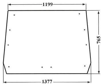 Frontscheibe passend für Compact 80/90 Deutz / Case IH/IHC