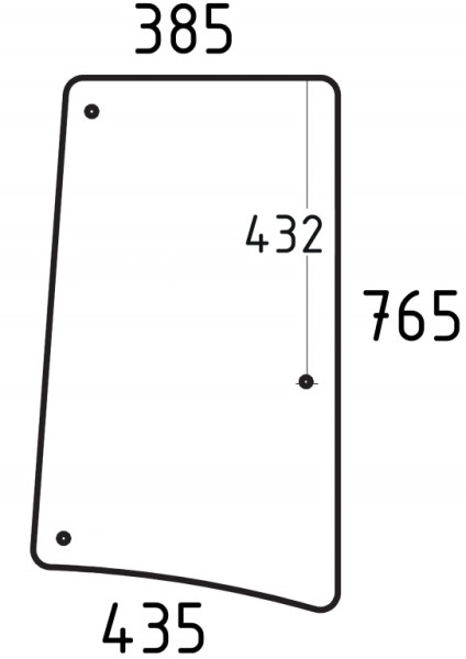 Seitenscheibe rechts für John Deere (L113305, L171975)