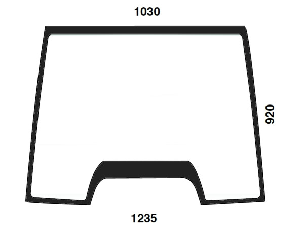 Frontscheibe für Case IH (1-34-671-097)