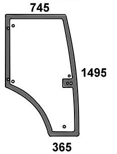 Türscheibe rechts passend für Claas (7700073325)