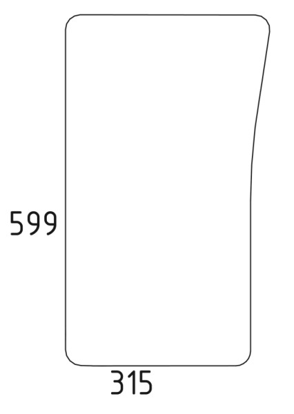 Frontscheibe unten links/rechts für John Deere (R199280)