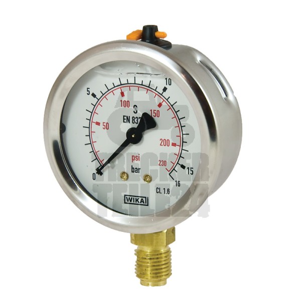 Manometer 16 bar Ø63mm - 1/4"