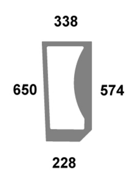 Frontscheibe unten rechts für Case IH Kabine JXU