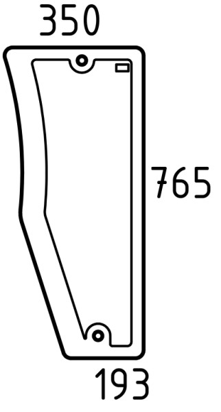 Frontscheibe unten links für John Deere (ER200620)