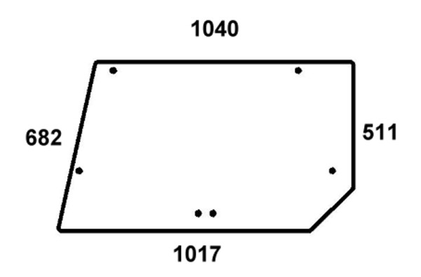 Heckscheibe passend für Case IH Kabine LP