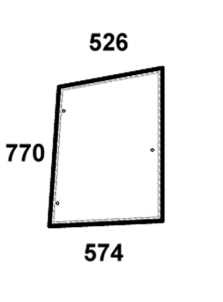 Seitenscheibe rechts passend für Case IH Kabine JX