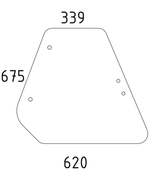 Seitenscheibe für Fiat, Kabine: Fiat CS14, 15, 16, 17, 18