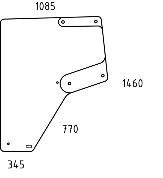 Panoramatürscheibe links für John Deere (L174348)