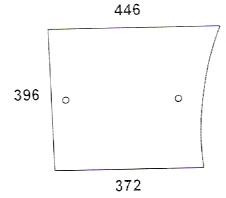 Türscheibe unten rechts / links für John Deere (L57909)