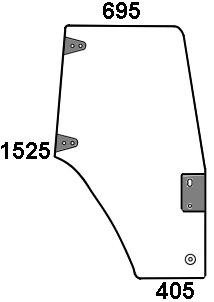 Türscheibe links für Case / Steyr / New Holland (82019226)