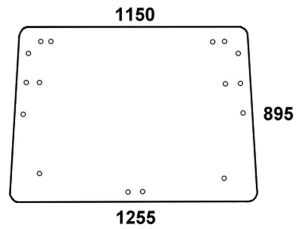 Heckscheibe für Renault, Claas (7700687193)