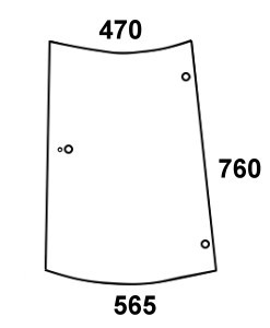 Eckscheibe links hinten für Fendt (816 810 040 421)