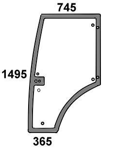 Türscheibe für Arion/Ares links Claas / Renault 7700073324, 7700044195