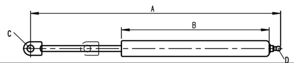 Gasdruckfeder für Fiat, Dachluke (5153206)