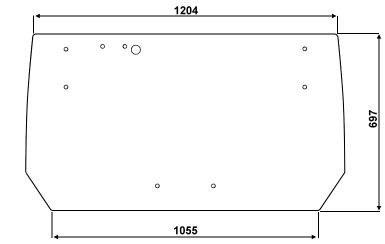 Heckscheibe für Zetor (53.369.005)
