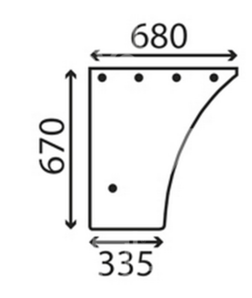 Türscheibe unten links und rechts für Fendt Farmer 260P,270P