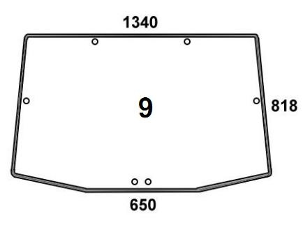 Heckscheibe für JD 7000 John Deere (R 131 208)