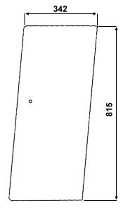 Türscheibe rechts/links oben vorn passend für Case / Steyr