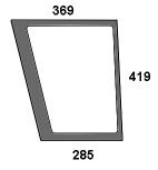 Frontscheibe unten rechts für Valtra (3323220)