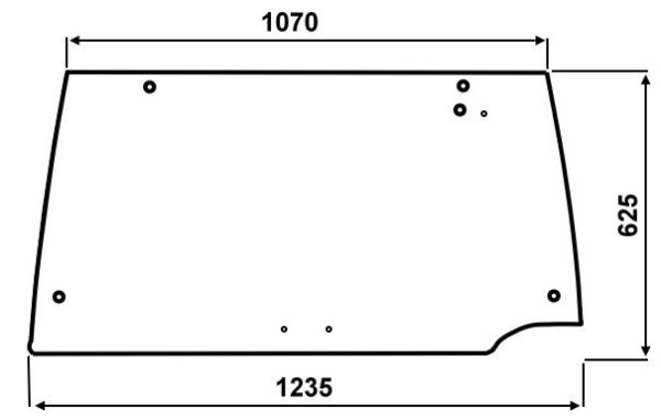 Heckscheibe für Maxxum- u. Maxxum-Pr- Kabinen (248 720A)