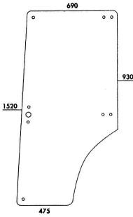 Türscheibe links / rechts für Zetor-UR 3-Serie